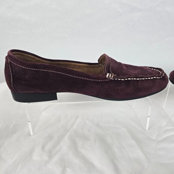 Naturalizer Slip On Shoes Women's Size 10 M Maroon Suede Leather Upper - Picture 10 of 16